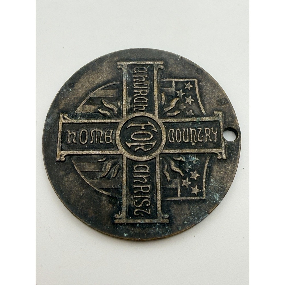 Vintage Medallion National Lutheran Commission Soldiers Sailors Welfare Medal - Picture 2 of 4